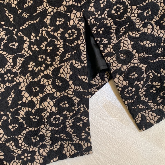 MICHAEL KORS size 4 black over beige floral design pencil skirt , excellent cond - Picture 6 of 7